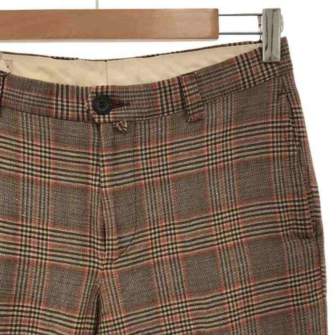 DRIES VAN NOTEN / ドリスヴァンノッテン | コットンリネン チェック スラックスパンツ | 46 | ブラウン | メンズ DRIES VAN NOTEN / ドリスヴァンノッテン | コットンリネン チェック スラックスパンツ | 46 | ブラウン | メンズ