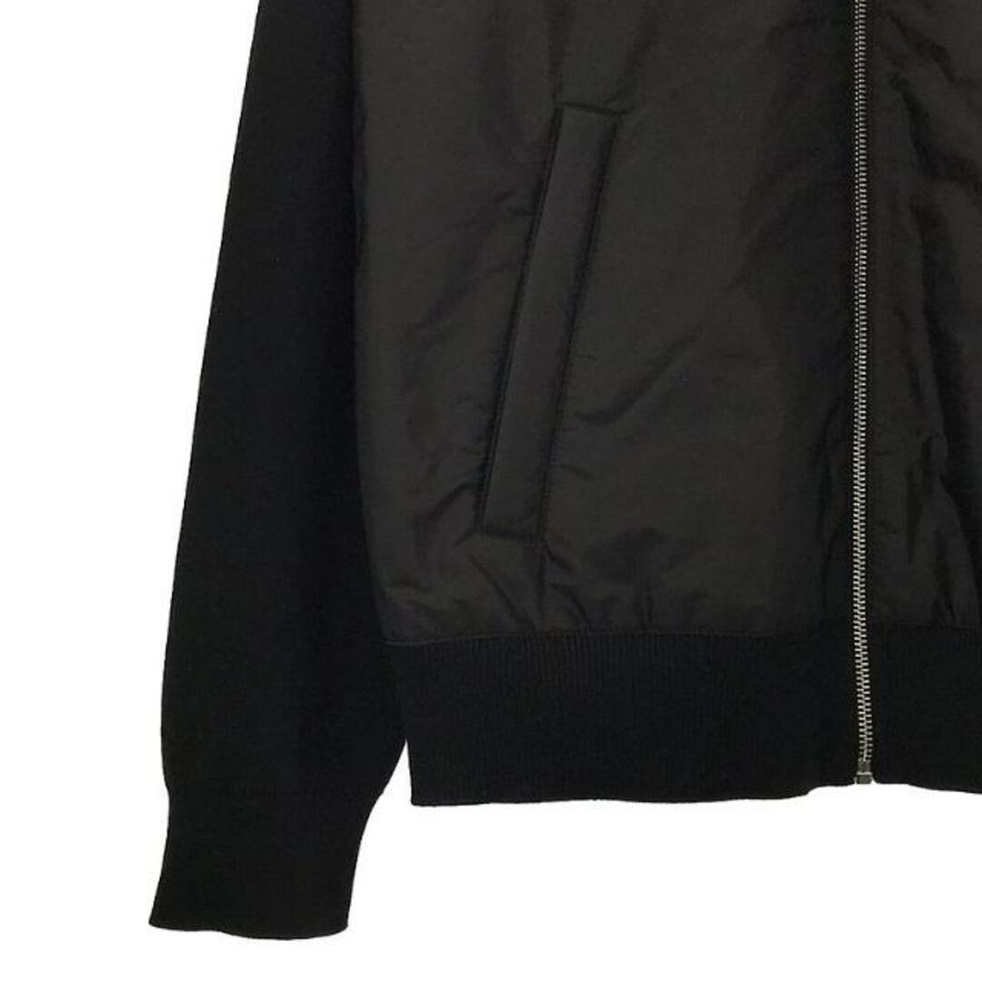 【美品】 PRADA / プラダ | 三角ロゴプレート ナイロン ニット切替 ハイネックブルゾン | 54 | ブラック | メンズ 【美品】 PRADA / プラダ | 三角ロゴプレート ナイロン ニット切替 ハイネックブルゾン | 54 | ブラック | メンズ
