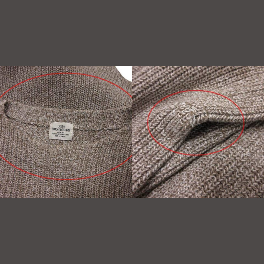 coen(コーエン)のコーエン coen ニットセーター ラウンドネック 長袖 XL カーキブラウン メンズのトップス(ニット/セーター)の商品写真