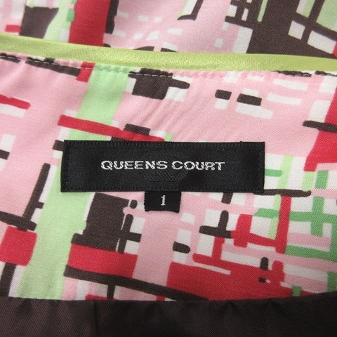 QUEENS COURT(クイーンズコート)のクイーンズコート タイトスカート ひざ丈 総柄 1 マルチカラー /YI レディースのスカート(ひざ丈スカート)の商品写真