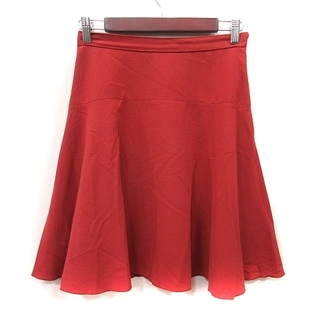 ロペ(ROPE’)のロペ フレアスカート ひざ丈 38 赤 レッド /YI(ひざ丈スカート)