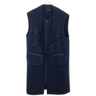 3.1 Phillip Lim - 3.1 Phillip Lim スリーワンフィリップリム 15AW ミリタリーウールロングジレベストコート ネイビー S