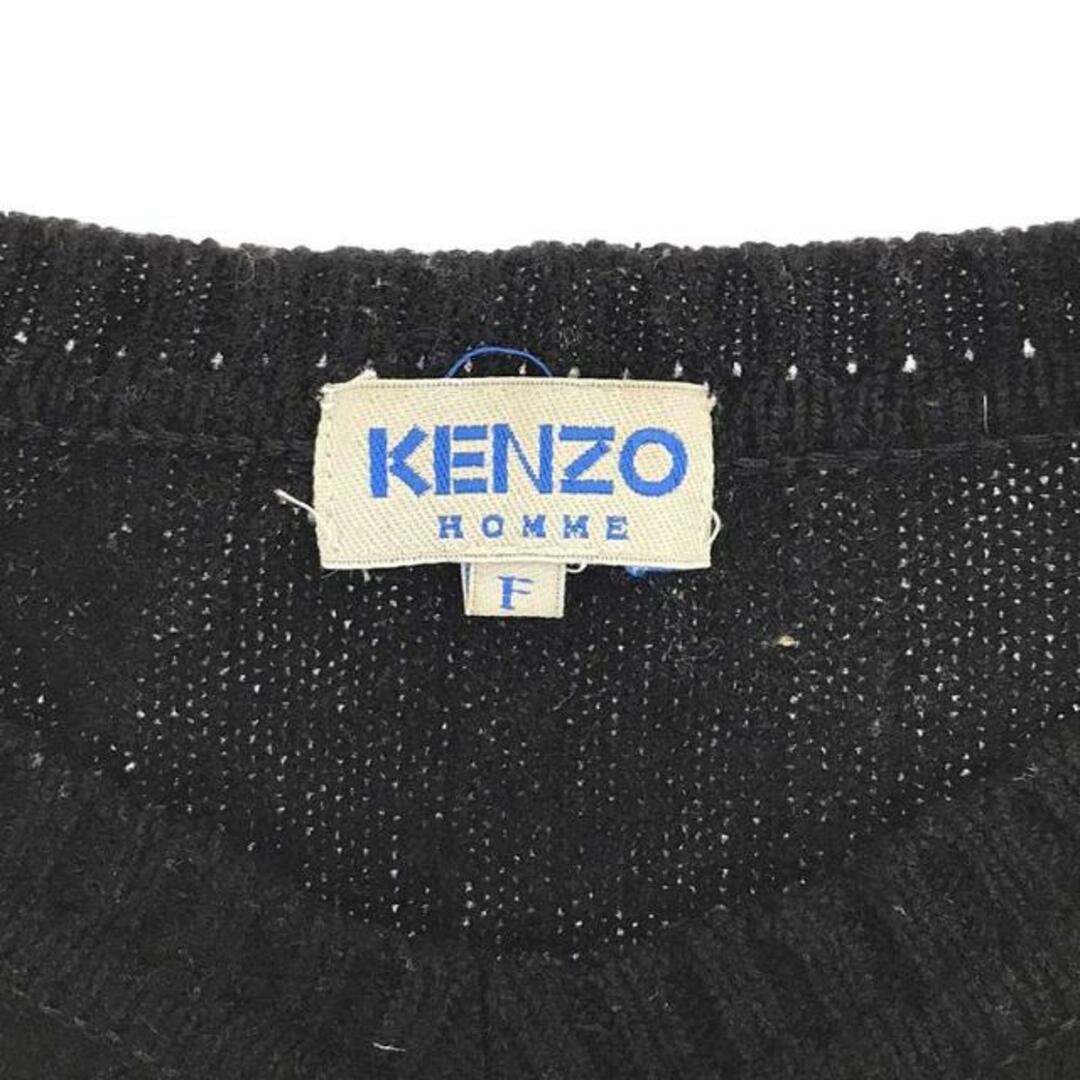 KENZO(ケンゾー)のKENZO / ケンゾー | ウール リブ クルーネックニット | F | ブラック | メンズ メンズのトップス(ニット/セーター)の商品写真