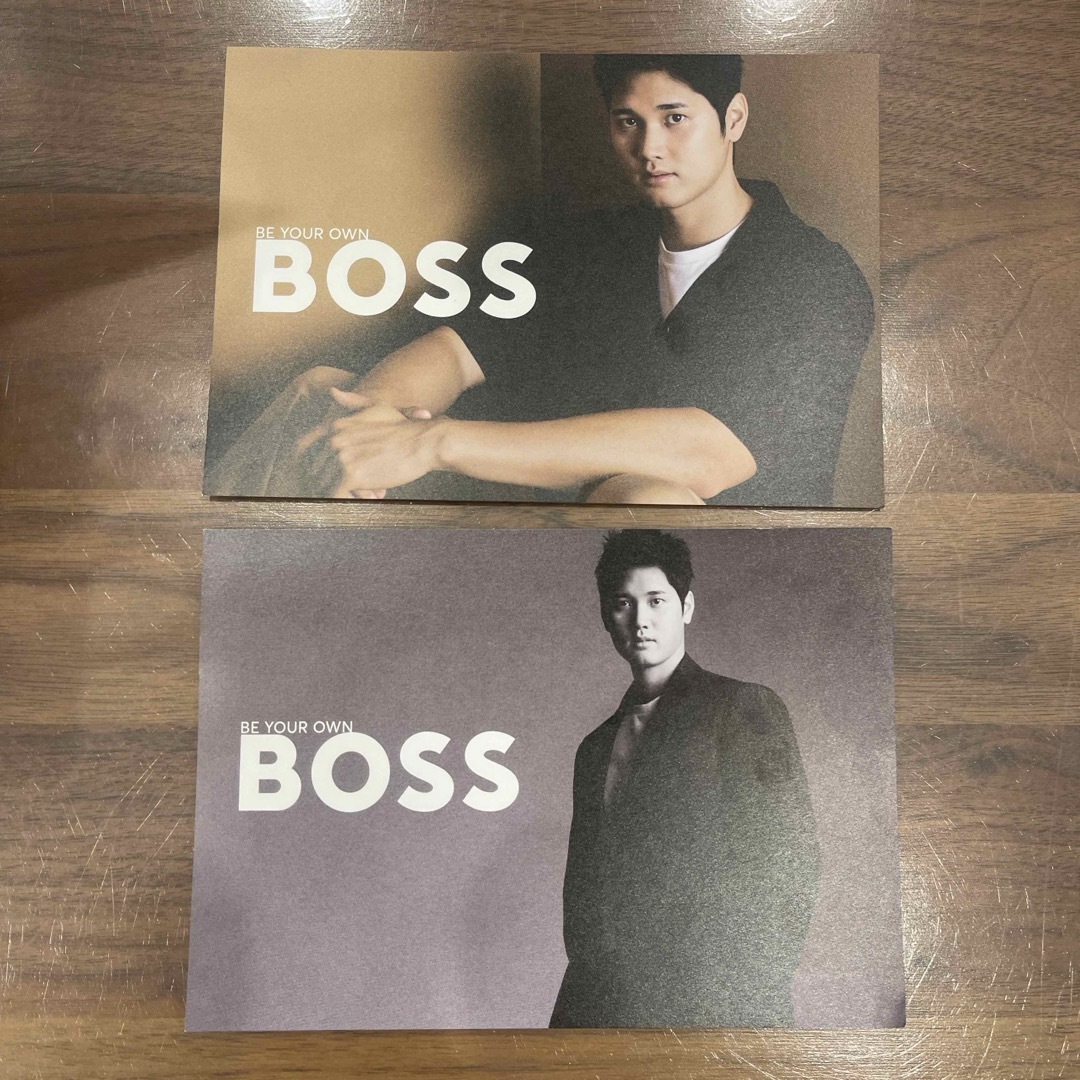 HUGO BOSS(ヒューゴボス)の大谷翔平　ポストカード　2枚　BOSS エンタメ/ホビーのタレントグッズ(スポーツ選手)の商品写真