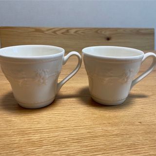 キッチン/食器未使用 WEDGWOOD ウェッジウッド カーゾン ティーカップ＆ソーサー＆中皿 4点 リー ペア セット デザート プレート SY7049U