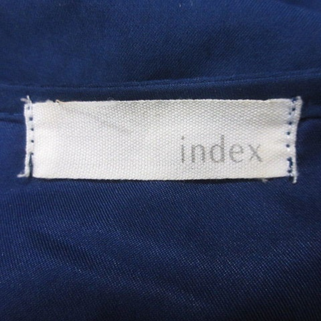 INDEX(インデックス)のインデックス ノーカラージャケット ジップアップ 七分袖 M 青 ブルー レディースのジャケット/アウター(その他)の商品写真
