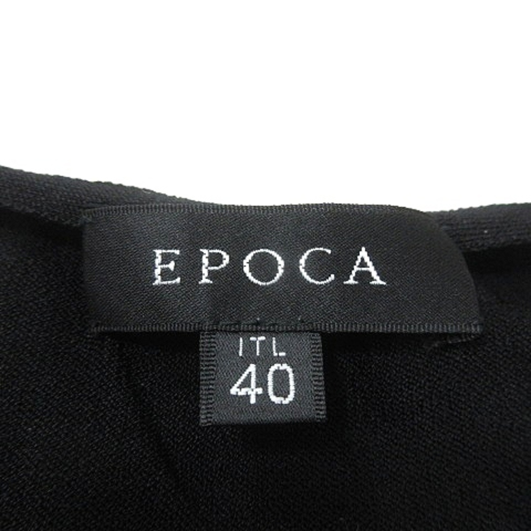 EPOCA(エポカ)のエポカ EPOCA ニット カットソー カシュクール 七分袖 40 黒 ブラック レディースのトップス(ニット/セーター)の商品写真