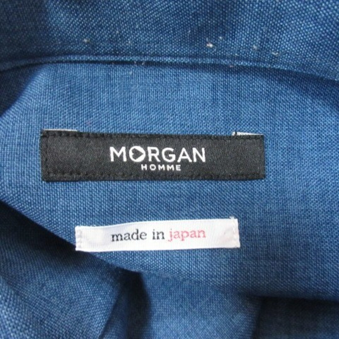 MORGAN HOMME(モルガンオム)のモルガンオム シャツ 長袖 M 紺 ネイビー /YI メンズのトップス(シャツ)の商品写真