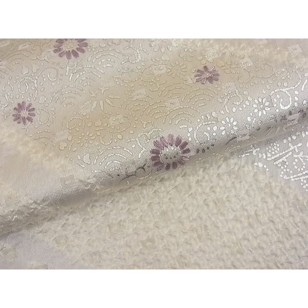 平和屋野田店■訪問着　刺繍　絞り　花唐草文　銀彩　逸品　du1232 レディースの水着/浴衣(着物)の商品写真