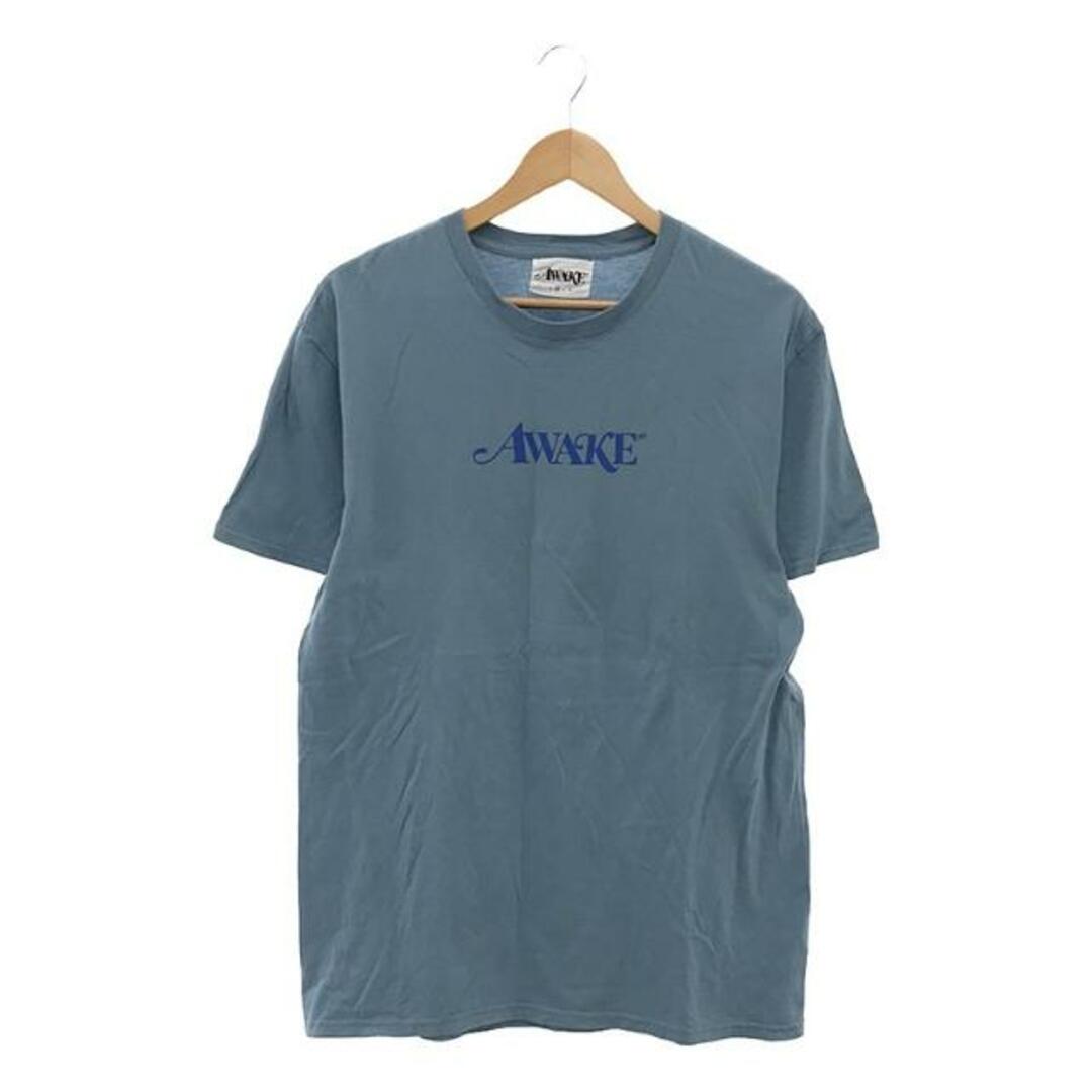 AWAKE NY 国内送 ブルー ロゴモチーフTシャツ AWAKE NY(アウェイクニューヨーク) Tシャツ・カットソー(メンズ