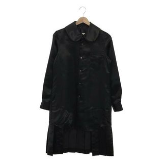 コムデギャルソン(COMME des GARCONS)の【美品】  COMME des GARCONS / コムデギャルソン | AD2018 | 丸襟 バックプリーツ シャツワンピース | XS | ブラック | レディース(ロングワンピース/マキシワンピース)