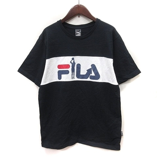 フィラ(FILA)のフィラ Tシャツ カットソー 半袖 紺 ネイビー 白 ホワイト /YI(Tシャツ/カットソー(半袖/袖なし))
