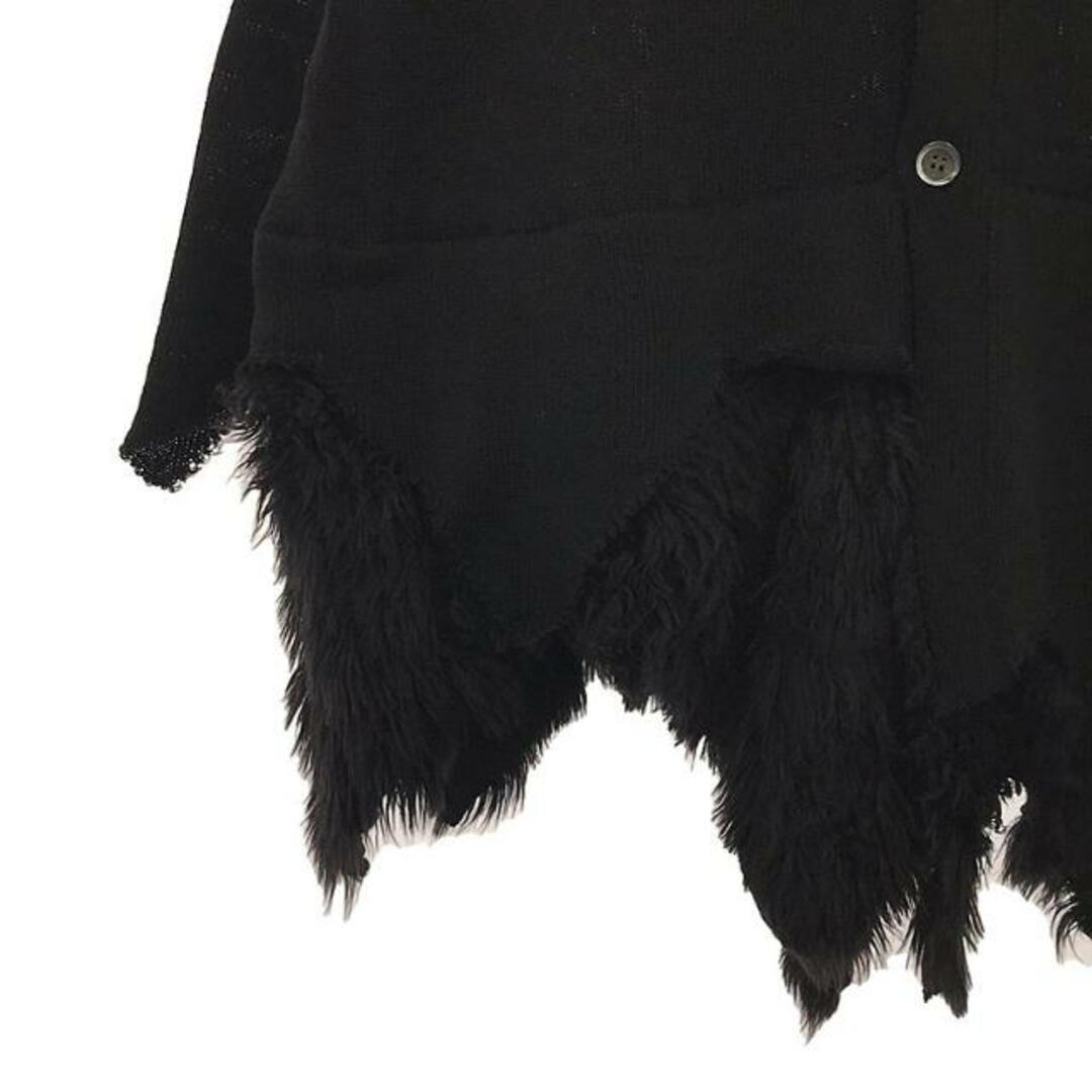 BLACK COMME des GARCONS(ブラックコムデギャルソン)の【新品】  BLACK COMME des GARCONS / ブラックコムデギャルソン | 2023AW | Faux Fur Hem Cardigan カーディガン | XS | ブラック | レディース レディースのトップス(カーディガン)の商品写真