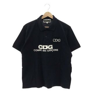 コムデギャルソン(COMME des GARCONS)のCOMME des GARCONS / コムデギャルソン | AD2019 | CDG エアラインロゴプリント ポロシャツ | L | ネイビー | メンズ(Tシャツ/カットソー(半袖/袖なし))