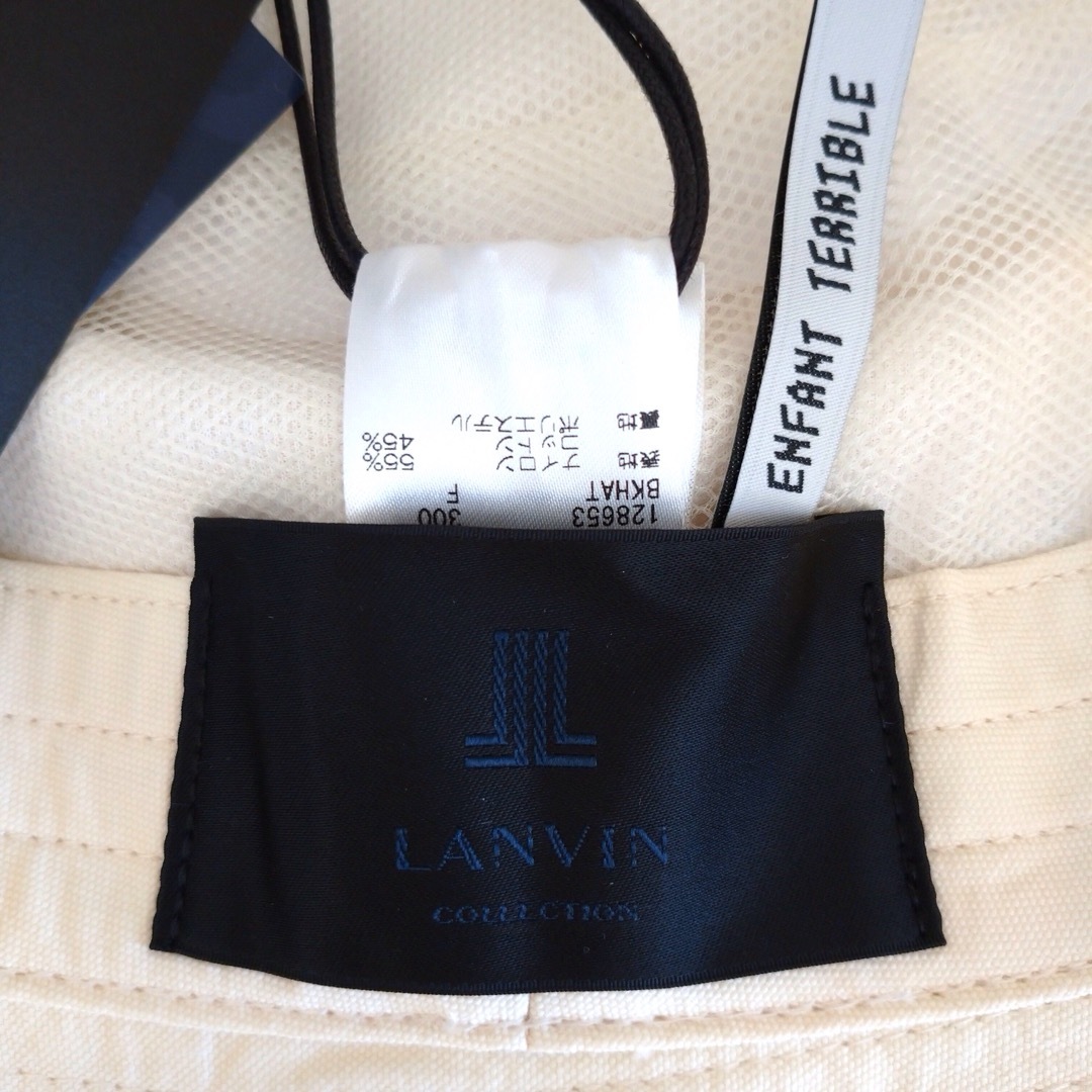 LANVIN COLLECTION(ランバンコレクション)の【新品タグ付】LANVIN ランバン メンズ バケット ハット 帽子 ホワイト メンズの帽子(ハット)の商品写真