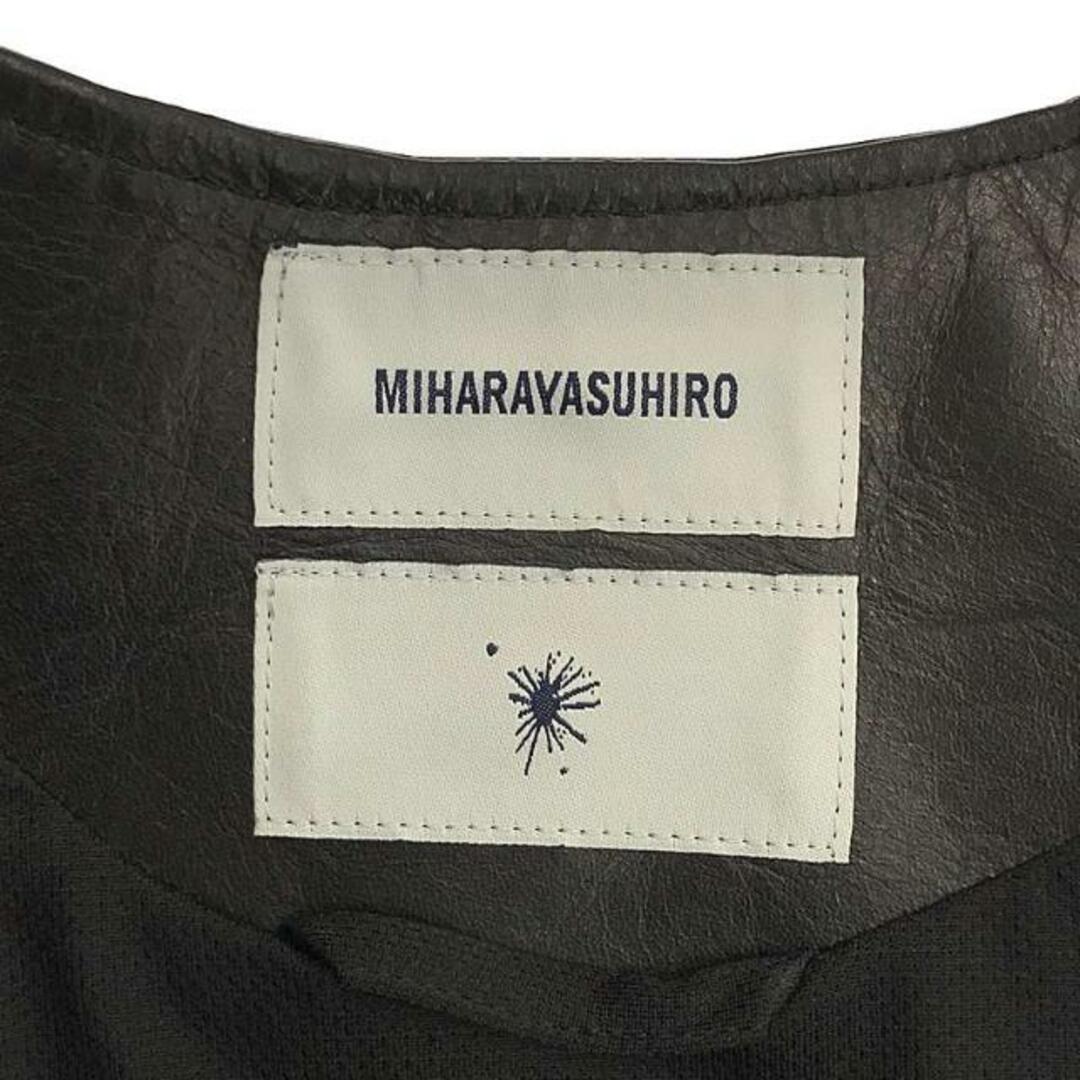 MIHARAYASUHIRO(ミハラヤスヒロ)のMIHARA YASUHIRO / ミハラヤスヒロ | メッシュレイヤード 変形 レザー ライダースベスト | 38 | ブラック | レディース レディースのトップス(ベスト/ジレ)の商品写真