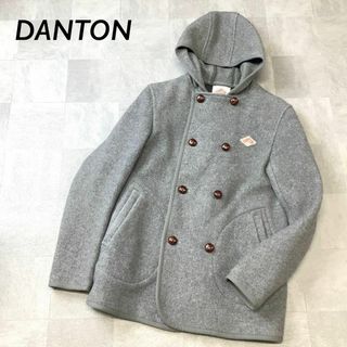 ダントン(DANTON)の美品 DANTON フード ウール モッサ コート グレー(その他)