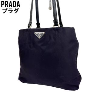 プラダ(PRADA)のPRADA プラダ　トートバッグ　パープル　テーストナイロン　レザー　手提げ(トートバッグ)