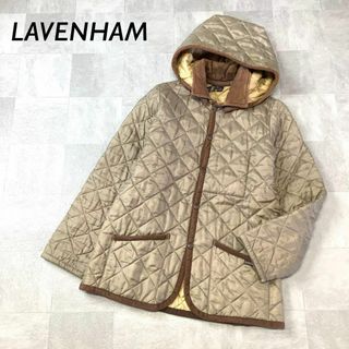 ラベンハム(LAVENHAM)のLAVENHAM フーディー キルティング ショート コート ブラウン系(その他)