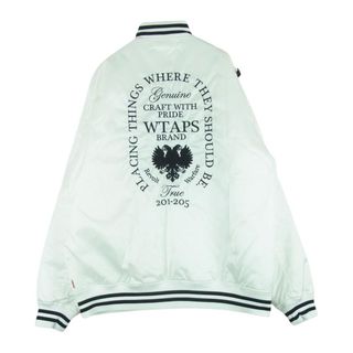 ダブルタップス(W)taps)のWTAPS ダブルタップス 17AW 172TQDT-JKT03 TEAM チーム リバーシブル ナイロン キルティング ジャケット バック刺繍 ホワイト系 3【中古】(その他)