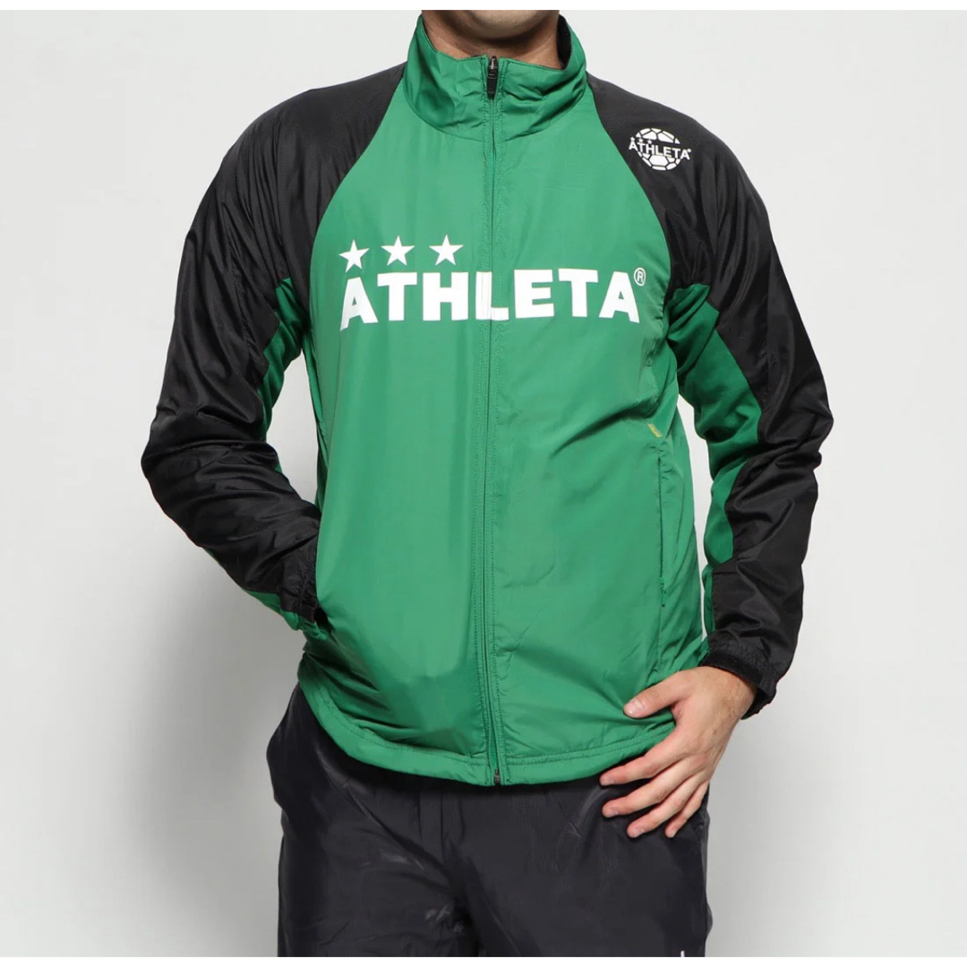 ATHLETA(アスレタ)のアスレタ ATHLETA  フルジップ 裏地付きウインドジャケット S グリーン スポーツ/アウトドアのサッカー/フットサル(ウェア)の商品写真