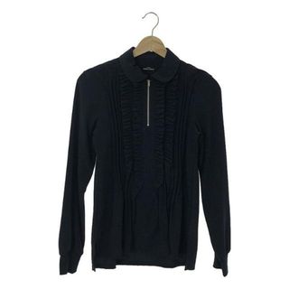 トリココムデギャルソン(tricot COMME des GARCONS)の【美品】  tricot COMME des GARCONS / トリココムデギャルソン | AD2004 | フリル ジップ プルオーバーシャツ | ネイビー | レディース(シャツ/ブラウス(長袖/七分))