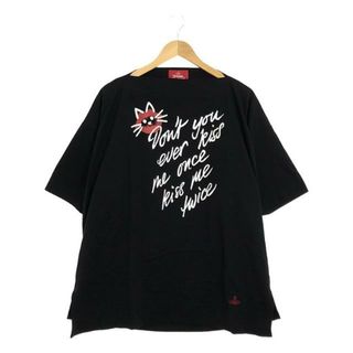 【新品】  VIVIENNE WESTWOOD RED LABEL / ヴィヴィアンウエストウッドレッドレーベル | オーブ スリット オーバーカットソー Tシャツ | 0 | ブラック | レディース(Tシャツ(半袖/袖なし))