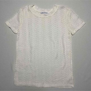 ザラ(ZARA)の★【ワンコイン以下！】 ZARAザラ レースTシャツ ホワイト(Tシャツ/カットソー(半袖/袖なし))