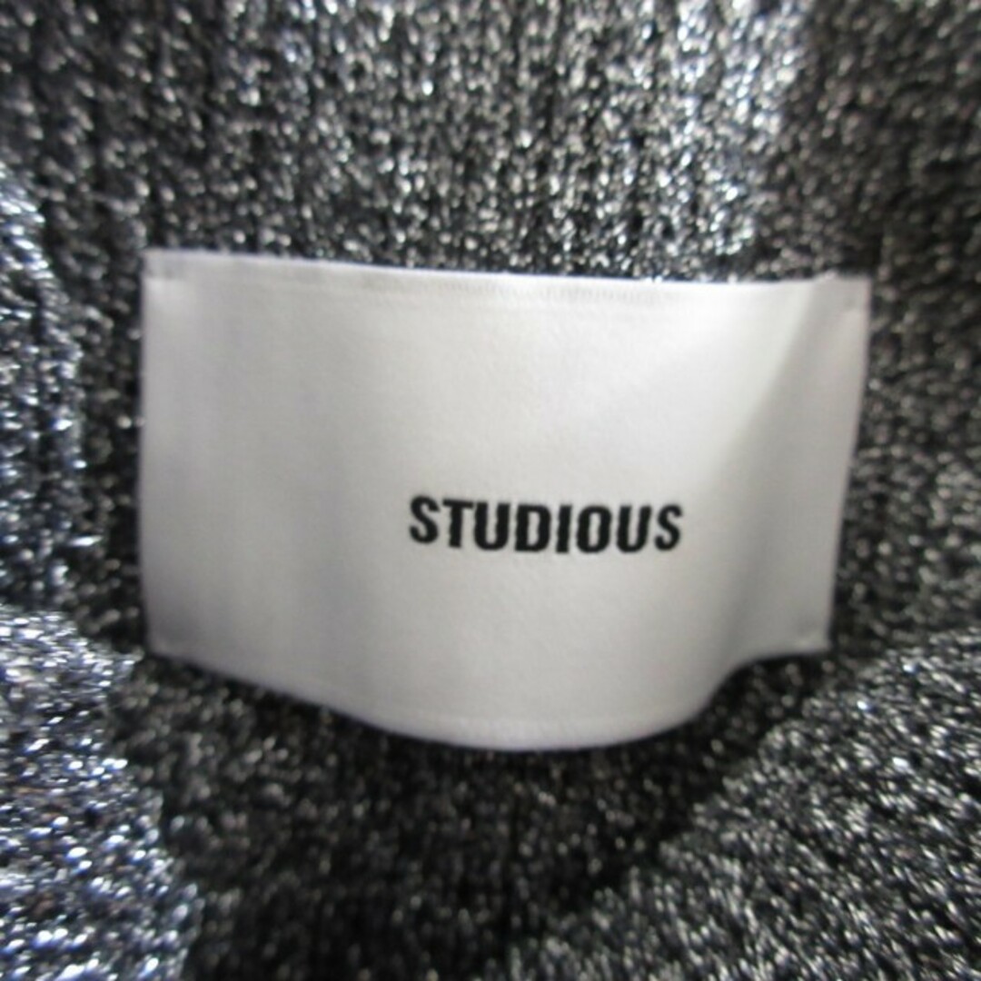 STUDIOUS(ステュディオス)のステュディオス 美品 クロップドチャンキーニット ラメセーター ショート F レディースのトップス(ニット/セーター)の商品写真