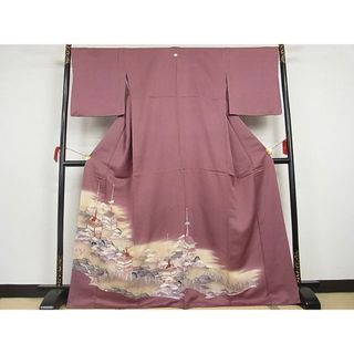 平和屋川間店■豪華色留袖　祇園祭　暈し染め　銀彩　着丈167.5cm　裄丈67.5cm　正絹　逸品　A-br4297(着物)