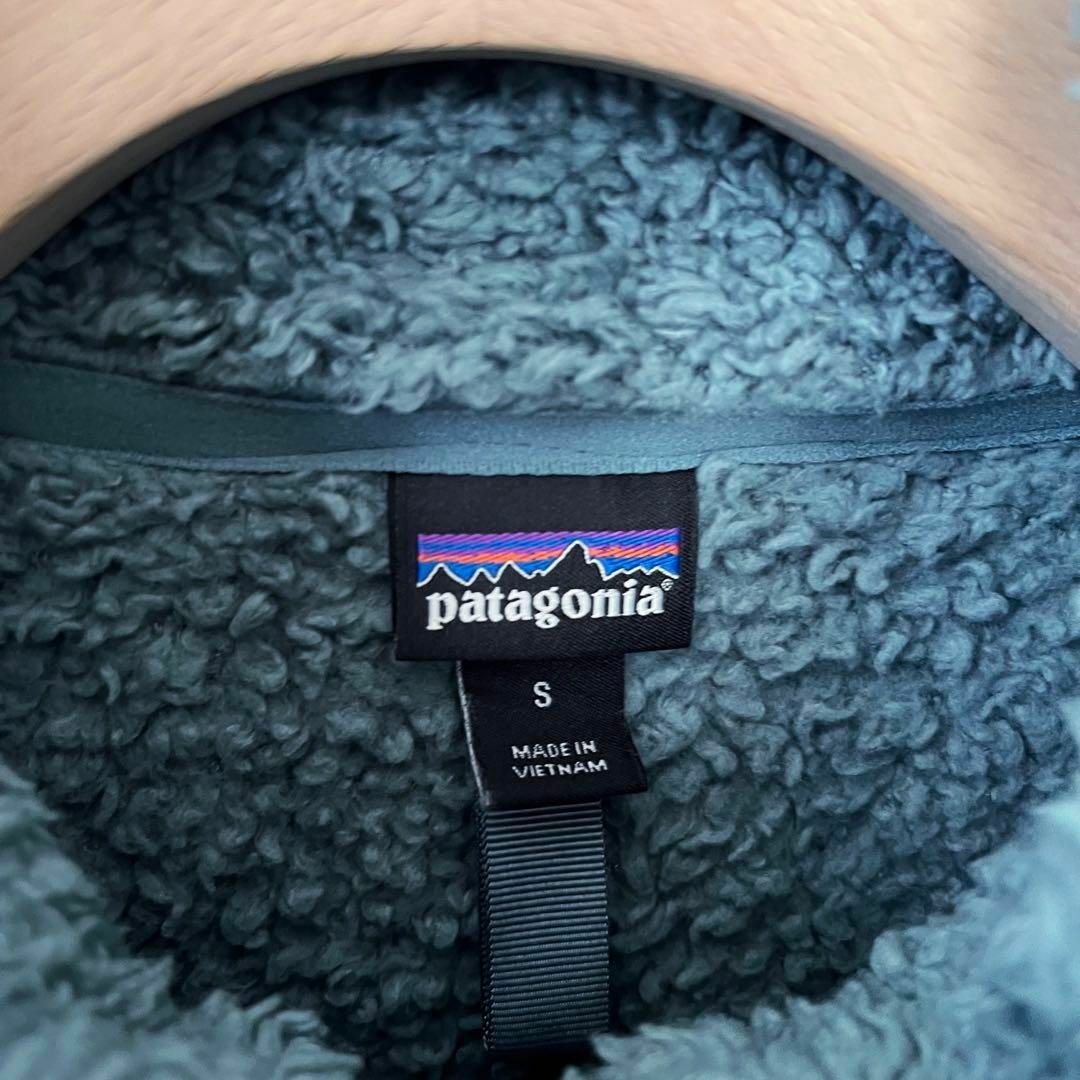 patagonia(パタゴニア)のレディース古着　パタゴニア　ロスガストハーフジップボアフリースシャツ　Sグリーン レディースのジャケット/アウター(ブルゾン)の商品写真