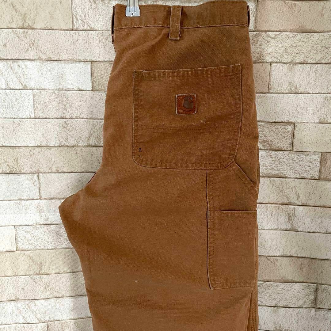 carhartt(カーハート)のカーハート ワークパンツ 革タグ ブラウン 34×30 メンズのパンツ(ワークパンツ/カーゴパンツ)の商品写真