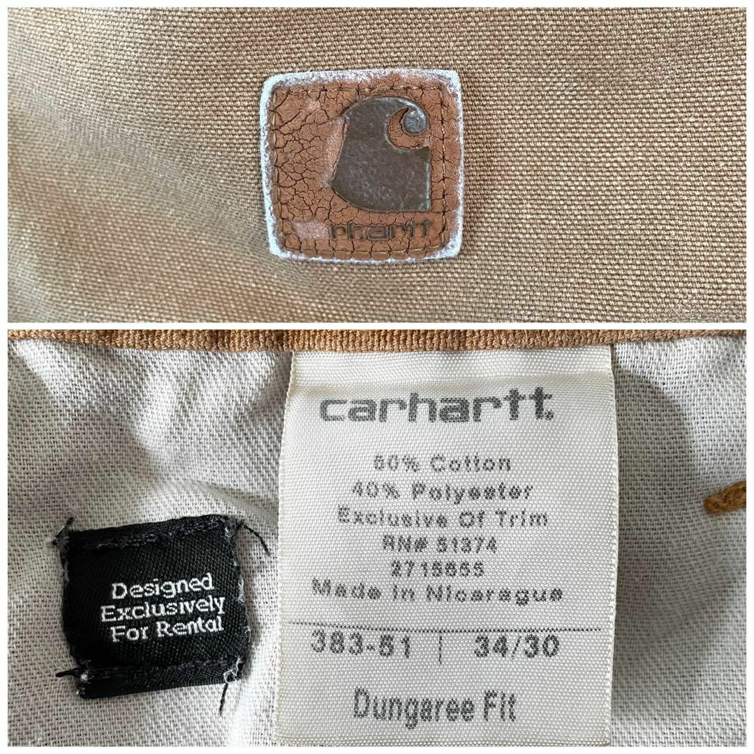 carhartt(カーハート)のカーハート ワークパンツ 革タグ ブラウン 34×30 メンズのパンツ(ワークパンツ/カーゴパンツ)の商品写真