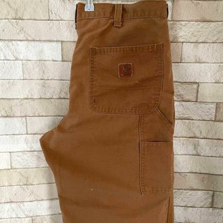 カーハート(carhartt)のカーハート ワークパンツ 革タグ ブラウン 34×30(ワークパンツ/カーゴパンツ)