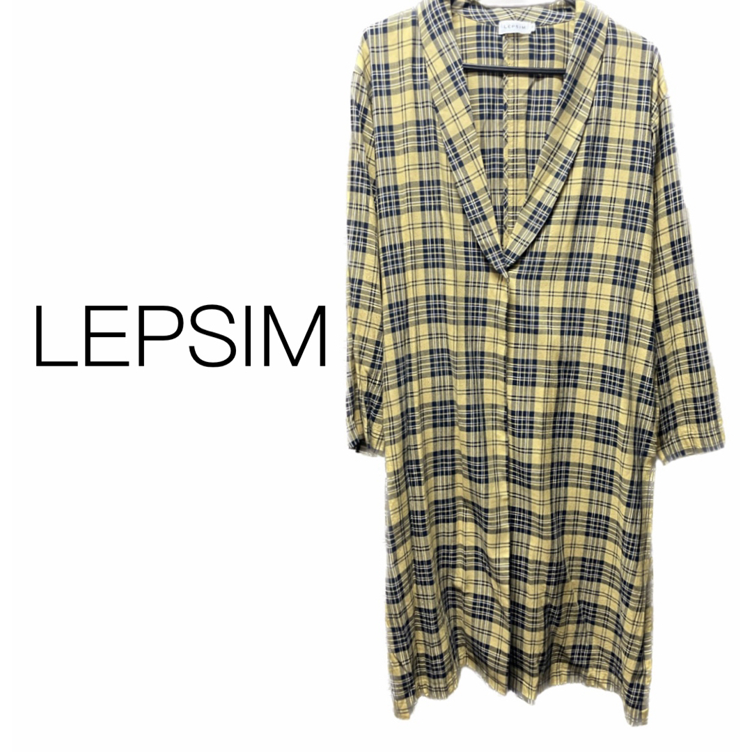 LEPSIM(レプシィム)のLEPSIM【美品】タータンチェック柄 テーラード 長袖ロング ジャケット レディースのジャケット/アウター(テーラードジャケット)の商品写真