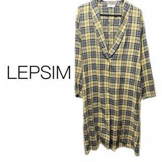 レプシィム(LEPSIM)のLEPSIM【美品】タータンチェック柄 テーラード 長袖ロング ジャケット(テーラードジャケット)