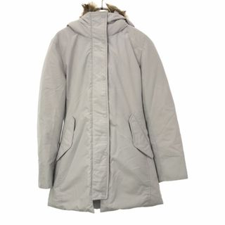 ユニクロ(UNIQLO)のユニクロ 長袖 ファー ダウンコート M グレー UNIQLO レディース 古着 【240131】(ダウンコート)