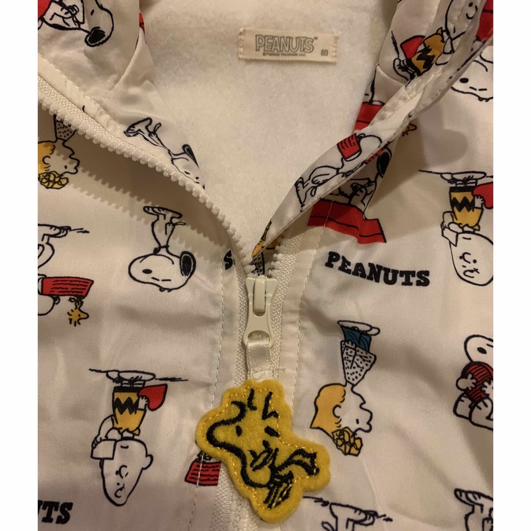 SNOOPY - スヌーピー 総柄 アウター フリース 80 新品の通販 by SNOOPY - スヌーピー 総柄 アウター フリース 80 新品の通販 by