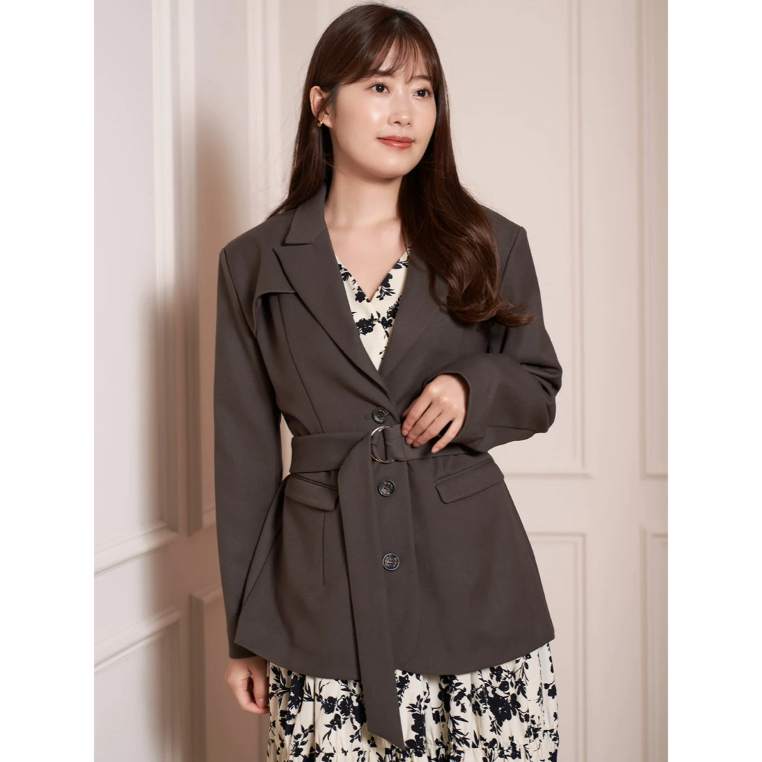 Herlipto Cordelle Belted Twill Blazer