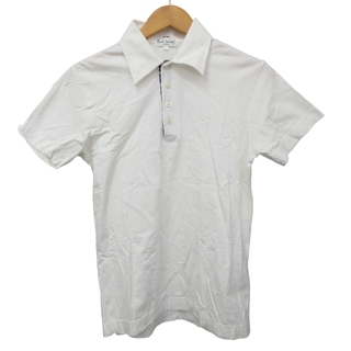 ポールスミス(Paul Smith)のポールスミス PAUL SMITH 白 ポロシャツ 半袖 カットソー IBO46(ポロシャツ)