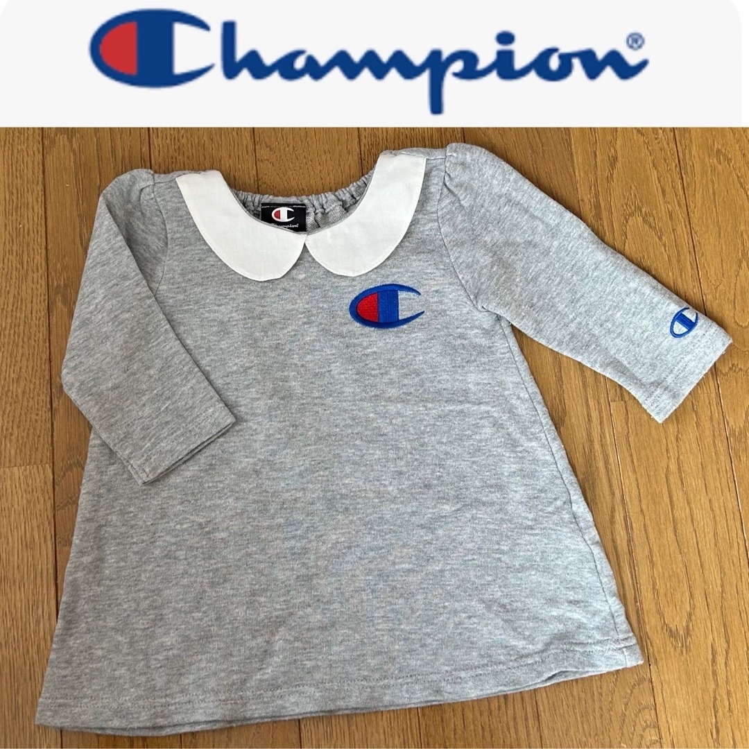 Champion(チャンピオン)のワンピース ロゴ ベビー キッズ 女の子 チャンピオン Champion キッズ/ベビー/マタニティのベビー服(~85cm)(ワンピース)の商品写真