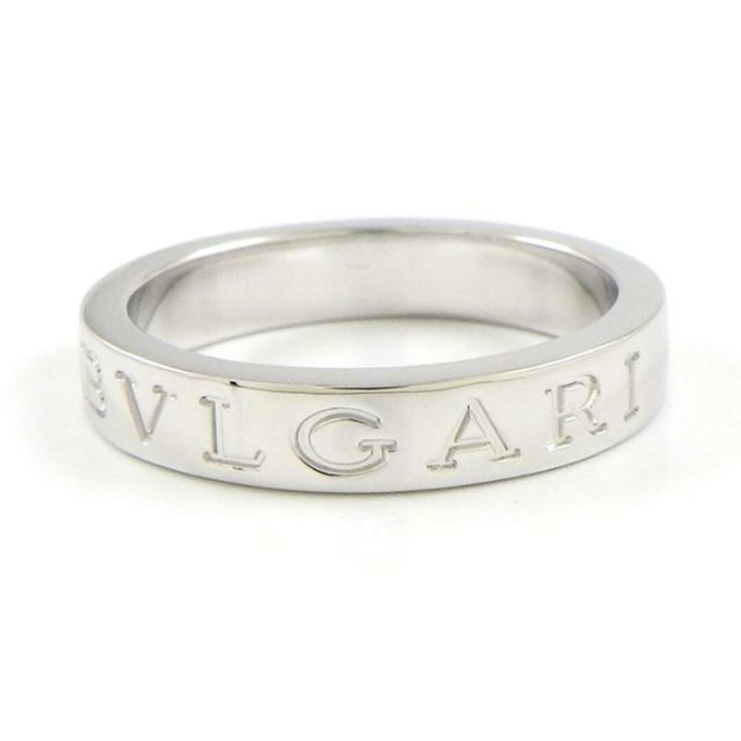 BVLGARI(ブルガリ)のブルガリ BVLGARI リング エッセンシャル バンド ダブルロゴ 1ポイント ダイヤモンド K18WG 16.5号 【中古】 レディースのアクセサリー(リング(指輪))の商品写真