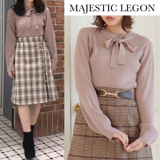 マジェスティックレゴン(MAJESTIC LEGON)のマジェスティックレゴン ボタン リボン ニット(ニット/セーター)