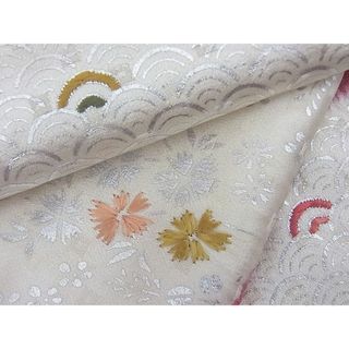 平和屋川間店■訪問着　絞り　刺繍　流水花文　銀彩　やまと誂製　逸品　n-th1564(着物)