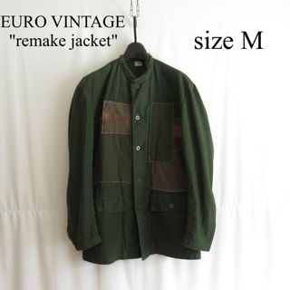 EURO VINTAGE パッチワーク リメイク デザイン ジャケット 古着