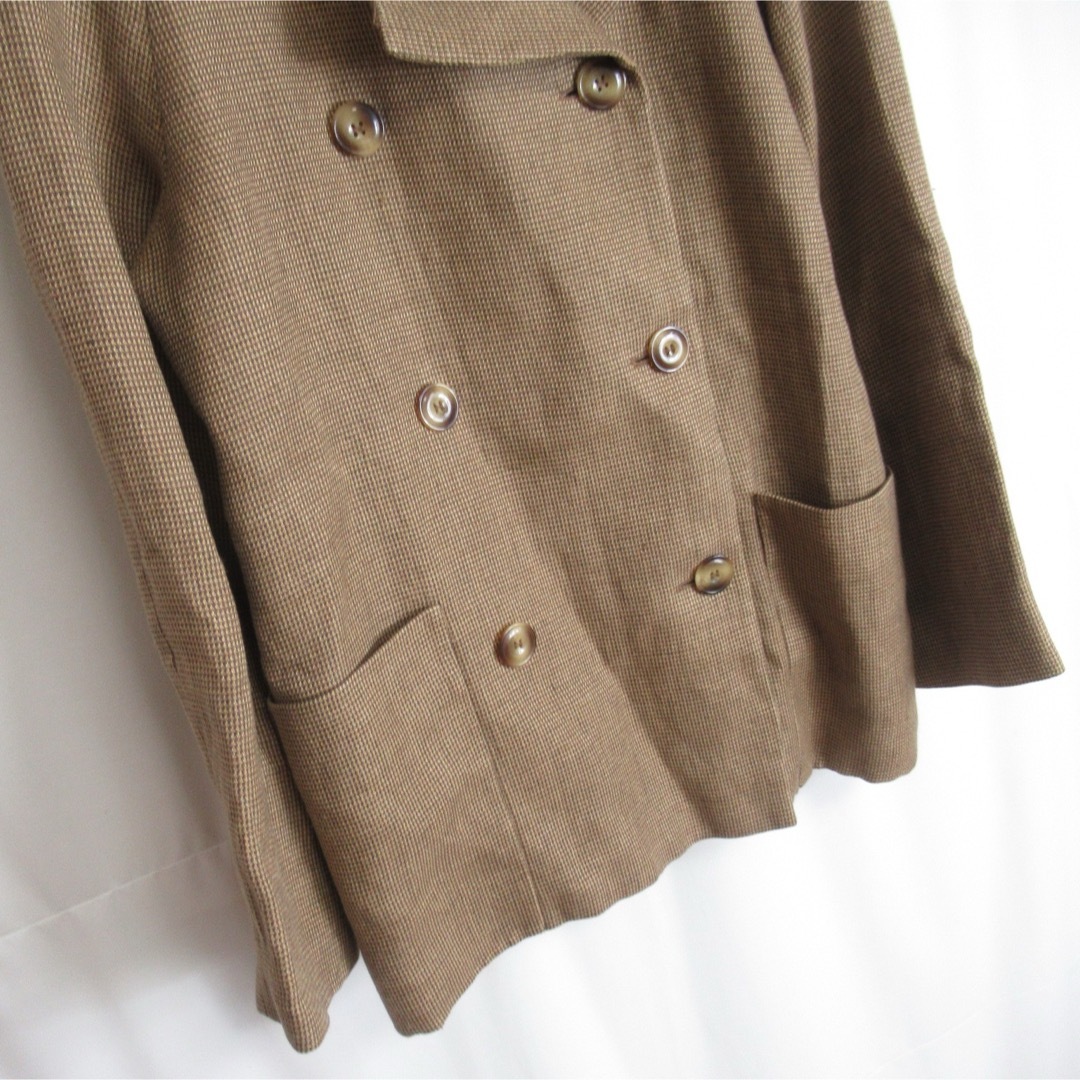 A.P.C(アーペーセー)のA.P.C. リネン ダブル ジャケット カジュアル ブレザー ポーランド製 S レディースのジャケット/アウター(その他)の商品写真