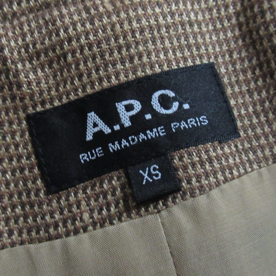 A.P.C(アーペーセー)のA.P.C. リネン ダブル ジャケット カジュアル ブレザー ポーランド製 S レディースのジャケット/アウター(その他)の商品写真