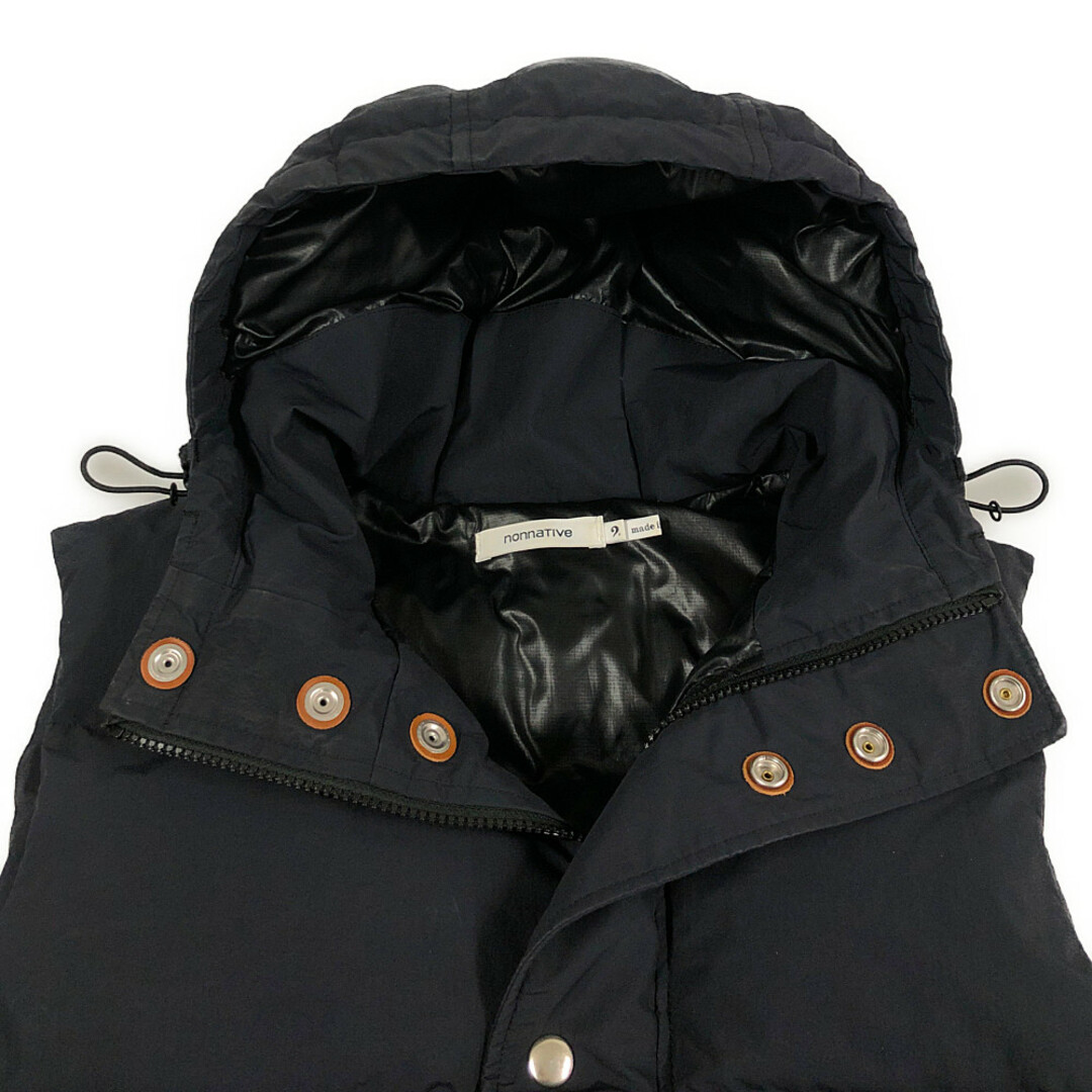 nonnative(ノンネイティブ)のNONNATIVE ノンネイティブ NN-V3401 HIKER DOWN VEST POLY WEATHER フード ダウンベスト ネイビー サイズ2 正規品 / 33370 メンズのジャケット/アウター(ダウンベスト)の商品写真