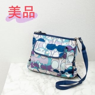 コーチ(COACH)の【美品】COACH(コーチ)デイジー スカーフプリントナイロン ショルダーバッグ(ショルダーバッグ)