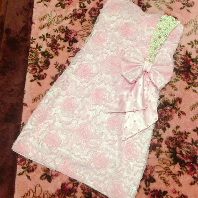 an♡贅沢ビジュー♡薔薇柄レースドレス